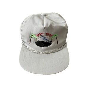 Vintage 90s Desert Storm Embroidered Gray Adjustable Hat Cap VTG